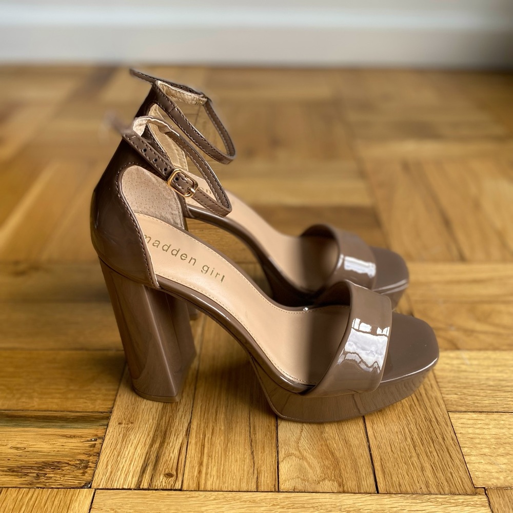 Madden Girl Omega Platform Ankle Strap Pump